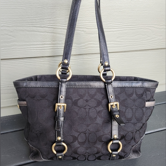 Vintage Coach Signature Jaquard Shoulder Bag - Picture 6 of 14